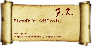 Ficsór Károly névjegykártya